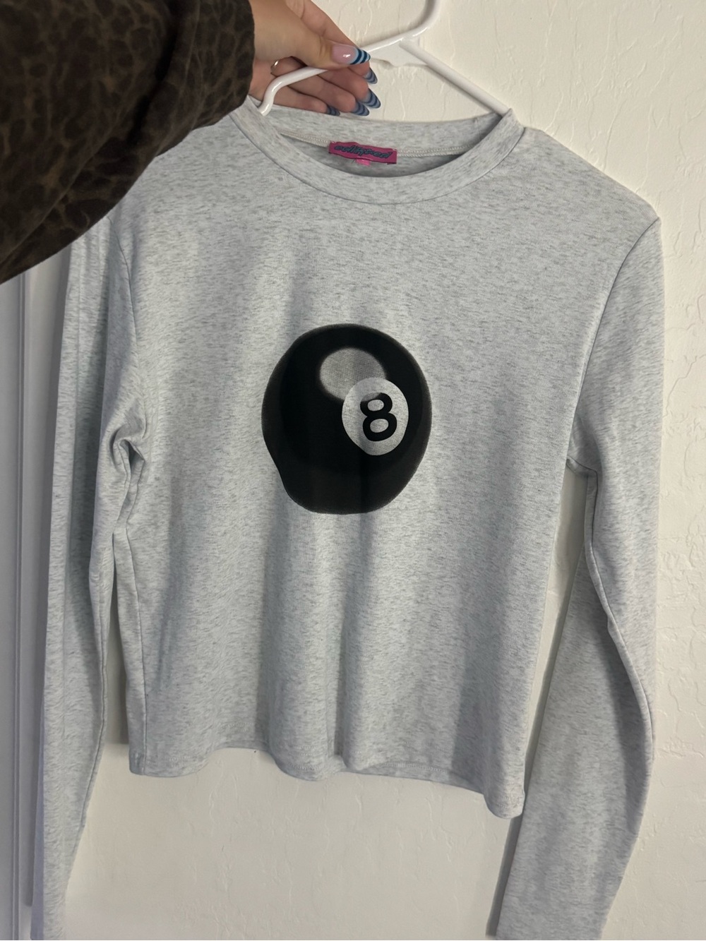 Edikted Light Gray Tee with Black Graphic